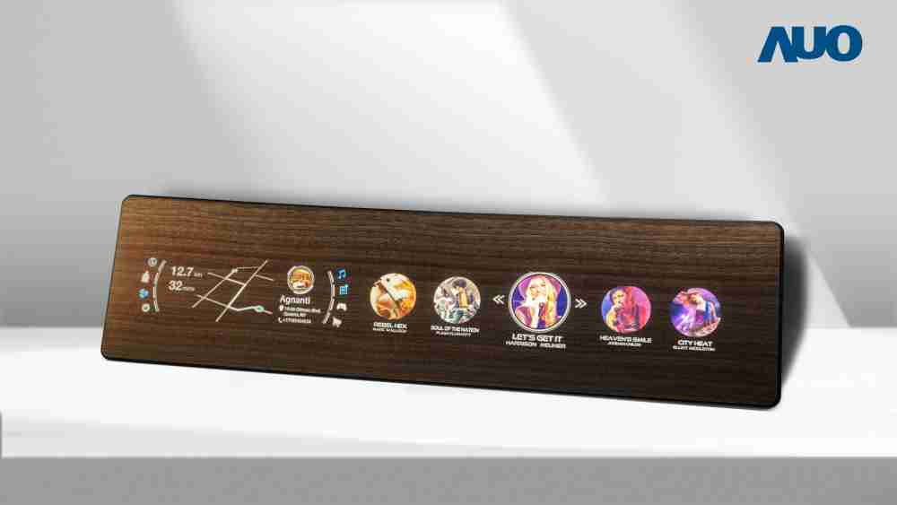 MG电玩研发全球最高穿透度达80%的AmLED木纹显示器，，，可于使用时呈现高亮度、、、、清晰可见的信息，，，并在不使用时回归为单纯的饰板，，，节能兼具美观